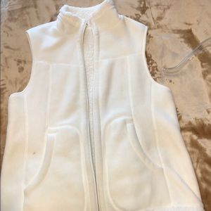 Vest white furry